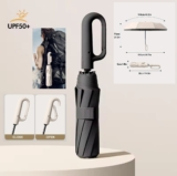 מטרייה מתקפלת עם קליפס מובנה